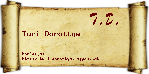 Turi Dorottya névjegykártya